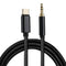1m Weave Style Type-C Male to 3.5mm Male Audio Cable, For Galaxy S8 & S8 + / LG G6 / Huawei P10 & P10 Plus and other Smartphones(Black)