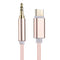 1m Weave Style Type-C Male to 3.5mm Male Audio Cable, For Galaxy S8 & S8 + / LG G6 / Huawei P10 & P10 Plus / Xiaomi Mi6 & Max 2 and other Smartphones(Pink)