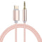 1m Weave Style Type-C Male to 3.5mm Male Audio Cable, For Galaxy S8 & S8 + / LG G6 / Huawei P10 & P10 Plus / Xiaomi Mi6 & Max 2 and other Smartphones(Pink)