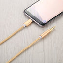 1m Weave Style Type-C Male to 3.5mm Male Audio Cable, For Galaxy S8 & S8 + / LG G6 / Huawei P10 & P10 Plus / Xiaomi Mi6 & Max 2 and other Smartphones(Gold)