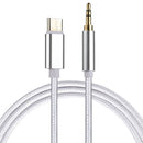 1m Weave Style Type-C Male to 3.5mm Male Audio Cable, For Galaxy S8 & S8 + / LG G6 / Huawei P10 & P10 Plus / Xiaomi Mi6 & Max 2 and other Smartphones(White)
