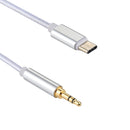 1m Weave Style Type-C Male to 3.5mm Male Audio Cable, For Galaxy S8 & S8 + / LG G6 / Huawei P10 & P10 Plus / Xiaomi Mi6 & Max 2 and other Smartphones(White)