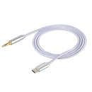 1m Weave Style Type-C Male to 3.5mm Male Audio Cable, For Galaxy S8 & S8 + / LG G6 / Huawei P10 & P10 Plus / Xiaomi Mi6 & Max 2 and other Smartphones(White)