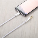 1m Weave Style Type-C Male to 3.5mm Male Audio Cable, For Galaxy S8 & S8 + / LG G6 / Huawei P10 & P10 Plus / Xiaomi Mi6 & Max 2 and other Smartphones(White)