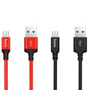 hoco X14 1m Nylon Braided Aluminium Alloy Micro USB to USB Data Sync Charging Cable(Black)