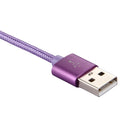 Knit Texture USB to USB-C / Type-C Data Sync Charging Cable, Cable Length: 1m, 3A Total Output, 2A Transfer Data, For Galaxy S8 & S8 + / LG G6 / Huawei P10 & P10 Plus / Oneplus 5 / Xiaomi Mi6 & Max 2 /and other Smartphones(Purple)
