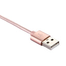 Knit Texture USB to USB-C / Type-C Data Sync Charging Cable, Cable Length: 1m, 3A Total Output, 2A Transfer Data, For Galaxy S8 & S8 + / LG G6 / Huawei P10 & P10 Plus / Oneplus 5 / Xiaomi Mi6 & Max 2 /and other Smartphones(Rose Gold)
