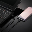 Knit Texture USB to USB-C / Type-C Data Sync Charging Cable, Cable Length: 2m, 3A Output, For Galaxy S8 & S8 + / LG G6 / Huawei P10 & P10 Plus / Oneplus 5 / Xiaomi Mi6 & Max 2 /and other Smartphones(Black)