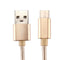 Knit Texture USB to USB-C / Type-C Data Sync Charging Cable, Cable Length: 2m, 3A Output, For Galaxy S8 & S8 + / LG G6 / Huawei P10 & P10 Plus / Oneplus 5 / Xiaomi Mi6 & Max 2 /and other Smartphones(Gold)