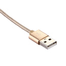 Knit Texture USB to USB-C / Type-C Data Sync Charging Cable, Cable Length: 2m, 3A Output, For Galaxy S8 & S8 + / LG G6 / Huawei P10 & P10 Plus / Oneplus 5 / Xiaomi Mi6 & Max 2 /and other Smartphones(Gold)