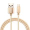 Knit Texture USB to USB-C / Type-C Data Sync Charging Cable, Cable Length: 2m, 3A Output, For Galaxy S8 & S8 + / LG G6 / Huawei P10 & P10 Plus / Oneplus 5 / Xiaomi Mi6 & Max 2 /and other Smartphones(Gold)