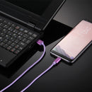Knit Texture USB to USB-C / Type-C Data Sync Charging Cable, Cable Length: 2m, 3A Output, For Galaxy S8 & S8 + / LG G6 / Huawei P10 & P10 Plus / Oneplus 5 / Xiaomi Mi6 & Max 2 /and other Smartphones(Purple)
