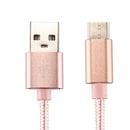 Knit Texture USB to USB-C / Type-C Data Sync Charging Cable, Cable Length: 2m, 3A Output, For Galaxy S8 & S8 + / LG G6 / Huawei P10 & P10 Plus / Oneplus 5 / Xiaomi Mi6 & Max 2 /and other Smartphones(Rose Gold)