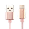 Knit Texture USB to USB-C / Type-C Data Sync Charging Cable, Cable Length: 2m, 3A Output, For Galaxy S8 & S8 + / LG G6 / Huawei P10 & P10 Plus / Oneplus 5 / Xiaomi Mi6 & Max 2 /and other Smartphones(Rose Gold)