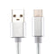 Knit Texture USB to USB-C / Type-C Data Sync Charging Cable, Cable Length: 2m, 3A Output, For Galaxy S8 & S8 + / LG G6 / Huawei P10 & P10 Plus / Oneplus 5 / Xiaomi Mi6 & Max 2 /and other Smartphones(Silver)
