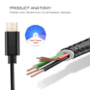 Knit Texture USB to USB-C / Type-C Data Sync Charging Cable, Cable Length: 3m, 3A Total Output, 2A Transfer Data, For Galaxy S8 & S8 + / LG G6 / Huawei P10 & P10 Plus / Oneplus 5 / Xiaomi Mi6 & Max 2 /and other Smartphones(Black)