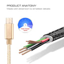 Knit Texture USB to USB-C / Type-C Data Sync Charging Cable, Cable Length: 3m, 3A Total Output, 2A Transfer Data, for Galaxy S8 & S8 + / LG G6 / Huawei P10 & P10 Plus / Oneplus 5 / Xiaomi Mi6 & Max 2 /and other Smartphones(Gold)