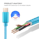 Knit Texture USB to USB-C / Type-C Data Sync Charging Cable, Cable Length: 3m, 3A Total Output, 2A Transfer Data, for Galaxy S8 & S8 + / LG G6 / Huawei P10 & P10 Plus / Oneplus 5 / Xiaomi Mi6 & Max 2 /and other Smartphones(Blue)