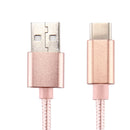 Knit Texture USB to USB-C / Type-C Data Sync Charging Cable, Cable Length: 3m, 3A Total Output, 2A Transfer Data, for Galaxy S8 & S8 + / LG G6 / Huawei P10 & P10 Plus / Oneplus 5 / Xiaomi Mi6 & Max 2 /and other Smartphones(Rose Gold)