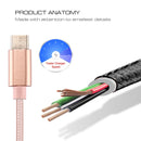 Knit Texture USB to USB-C / Type-C Data Sync Charging Cable, Cable Length: 3m, 3A Total Output, 2A Transfer Data, for Galaxy S8 & S8 + / LG G6 / Huawei P10 & P10 Plus / Oneplus 5 / Xiaomi Mi6 & Max 2 /and other Smartphones(Rose Gold)