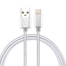 Knit Texture USB to USB-C / Type-C Data Sync Charging Cable, Cable Length: 3m, 3A Total Output, 2A Transfer Data, For Galaxy S8 & S8 + / LG G6 / Huawei P10 & P10 Plus / Oneplus 5 / Xiaomi Mi6 & Max 2 /and other Smartphones(Silver)