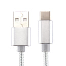 Knit Texture USB to USB-C / Type-C Data Sync Charging Cable, Cable Length: 3m, 3A Total Output, 2A Transfer Data, For Galaxy S8 & S8 + / LG G6 / Huawei P10 & P10 Plus / Oneplus 5 / Xiaomi Mi6 & Max 2 /and other Smartphones(Silver)