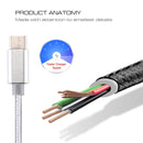 Knit Texture USB to USB-C / Type-C Data Sync Charging Cable, Cable Length: 3m, 3A Total Output, 2A Transfer Data, For Galaxy S8 & S8 + / LG G6 / Huawei P10 & P10 Plus / Oneplus 5 / Xiaomi Mi6 & Max 2 /and other Smartphones(Silver)