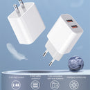 M117 2.4A Dual USB Port Flash Charger Travel Charger, EU Plug