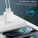 M117 2.4A Dual USB Port Flash Charger Travel Charger, EU Plug