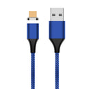 M11 3A USB to Micro USB Nylon Braided Magnetic Data Cable, Cable Length: 2m (Blue)
