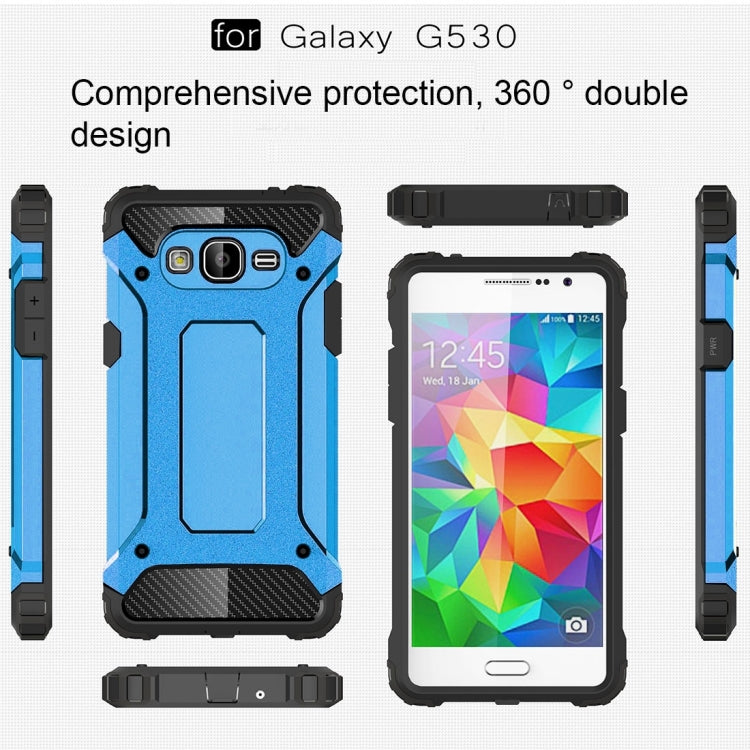 For Galaxy Grand Prime / G530 Tough Armor TPU + PC Combination Case(Blue)