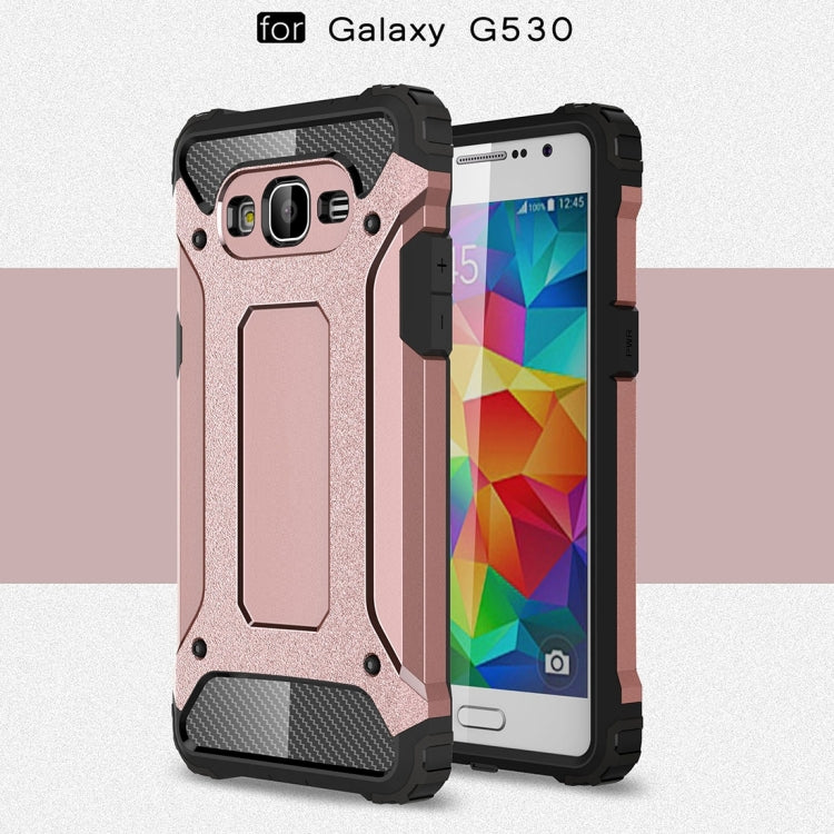 For Galaxy Grand Prime / G530 Tough Armor TPU + PC Combination Case(Rose Gold)