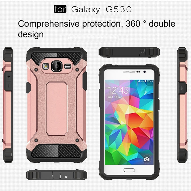For Galaxy Grand Prime / G530 Tough Armor TPU + PC Combination Case(Rose Gold)