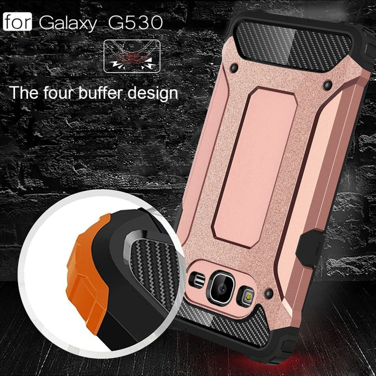 For Galaxy Grand Prime / G530 Tough Armor TPU + PC Combination Case(Rose Gold)