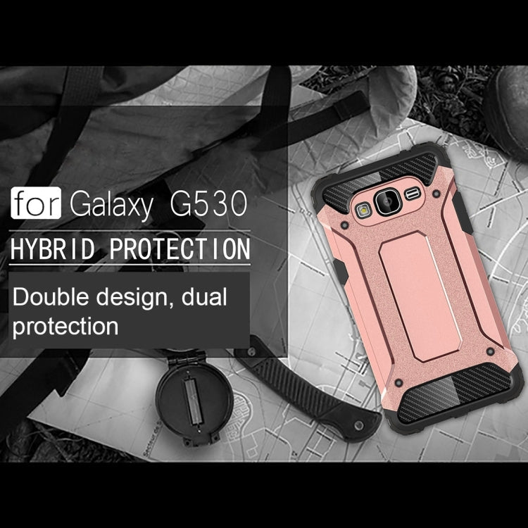 For Galaxy Grand Prime / G530 Tough Armor TPU + PC Combination Case(Rose Gold)