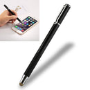 Universal 2 in 1 Multifunction Round Thin Tip Capacitive Touch Screen Stylus Pen, For iPhone, iPad, Samsung, and Other Capacitive Touch Screen Smartphones or Tablet PC(Black)