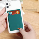 Universal Phone Back Sticker Wallet Card Slots Silicone Pouch Case for iPhone 13 / 12 / 11, Samsung, Huawei, Xiaomi and Other Smarphones(Dark Green)