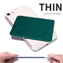 Universal Phone Back Sticker Wallet Card Slots Silicone Pouch Case for iPhone 13 / 12 / 11, Samsung, Huawei, Xiaomi and Other Smarphones(Red)
