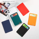 Universal Phone Back Sticker Wallet Card Slots Silicone Pouch Case for iPhone 13 / 12 / 11, Samsung, Huawei, Xiaomi and Other Smarphones(Black)