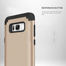 For Galaxy S8 + / G9550 Dropproof 3 in 1 No gap in the middle Silicone sleeve for mobile phone(Gold)