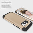 For Galaxy S8 + / G9550 Dropproof 3 in 1 No gap in the middle Silicone sleeve for mobile phone(Gold)