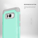 For Galaxy S8 + / G9550 Dropproof 3 in 1 No gap in the middle Silicone sleeve for mobile phone(Mint Green)