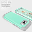 For Galaxy S8 + / G9550 Dropproof 3 in 1 No gap in the middle Silicone sleeve for mobile phone(Mint Green)