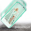 For Galaxy S8 + / G9550 Dropproof 3 in 1 No gap in the middle Silicone sleeve for mobile phone(Mint Green)