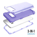 For Galaxy S8 + / G9550 Dropproof 3 in 1 No gap in the middle Silicone sleeve for mobile phone(Purple)