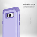 For Galaxy S8 + / G9550 Dropproof 3 in 1 No gap in the middle Silicone sleeve for mobile phone(Purple)