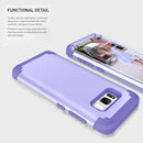 For Galaxy S8 + / G9550 Dropproof 3 in 1 No gap in the middle Silicone sleeve for mobile phone(Purple)