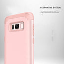 For Galaxy S8 + / G9550 Dropproof 3 in 1 No gap in the middle Silicone sleeve for mobile phone(Rose Gold)