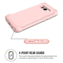 For Galaxy S8 + / G9550 Dropproof 3 in 1 No gap in the middle Silicone sleeve for mobile phone(Rose Gold)