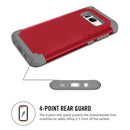 For Galaxy S8 + / G9550 Dropproof 3 in 1 No gap in the middle Silicone sleeve for mobile phone(Red)
